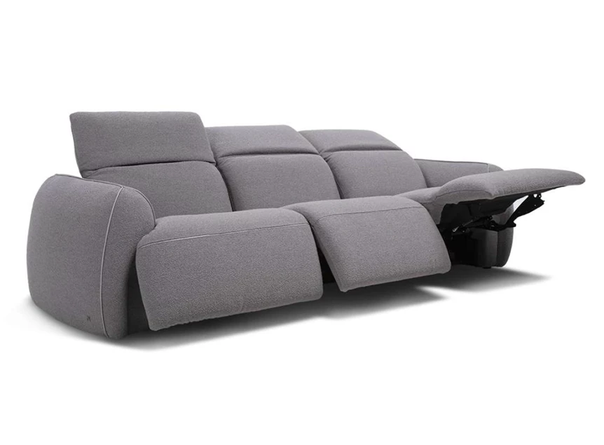 Grote canapé 3-zit Mindful 3289 relaxen stof grijs Natuzzi Italia
