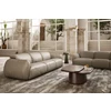 Sfeerfoto Grote canapé 3-zit Mindful 3289 relaxen leder zand Natuzzi Italia