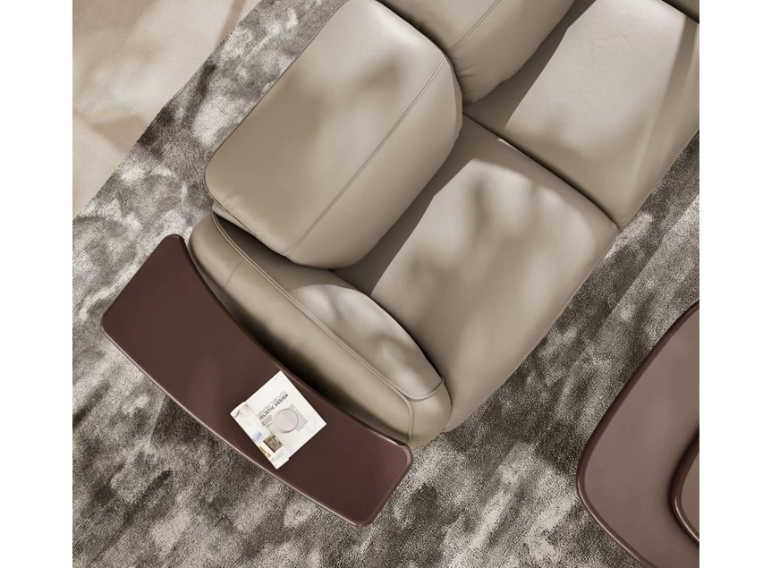 Bovenkant Grote canapé 3-zit Mindful 3289 relaxen leder zand Natuzzi Italia