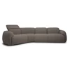 Verstelbare hoofdsteunen Schuine zetel Mindful 2389 stof bruin Natuzzi Italia
