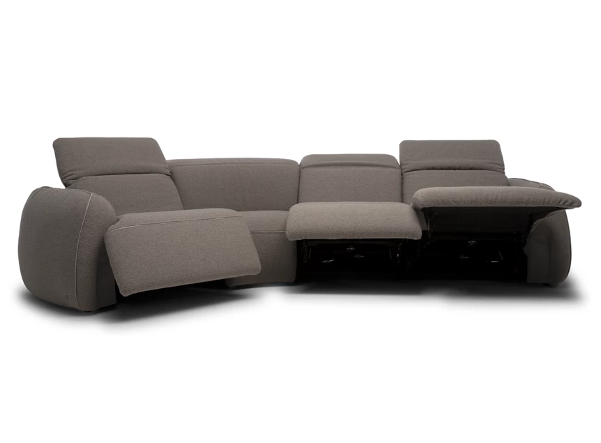 Elektrische relaxen Schuine zetel Mindful 2389 stof bruin Natuzzi Italia