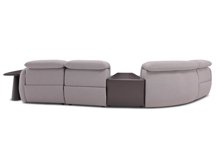 Achterkant Salon Mindful 3289 met bijzettafels stof grijs Natuzzi Italia