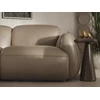 Front detail Salon Mindful 3289 met bijzettafels leder zandkleur Natuzzi Italia