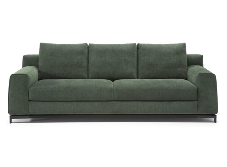 Front Sofa grote 3-zit Leaf 3188 stof donkergroen Natuzzi Italia