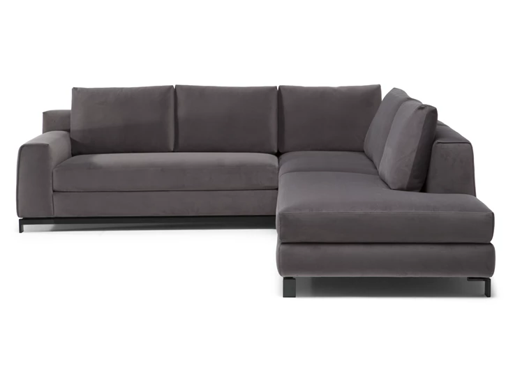 Front Hoeksalon Leaf 3188 stof fluweel antraciet Natuzzi Italia