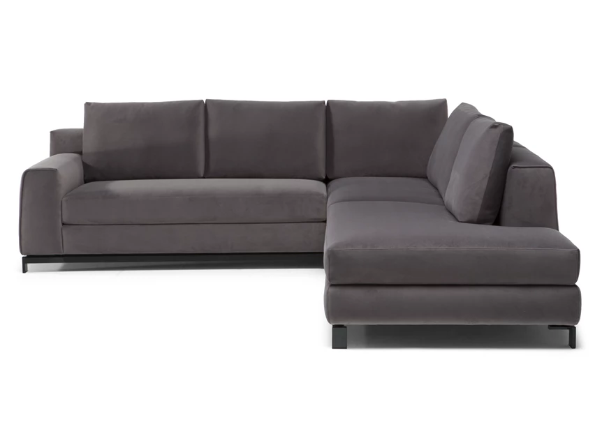 Front Hoeksalon Leaf 3188 stof fluweel antraciet Natuzzi Italia