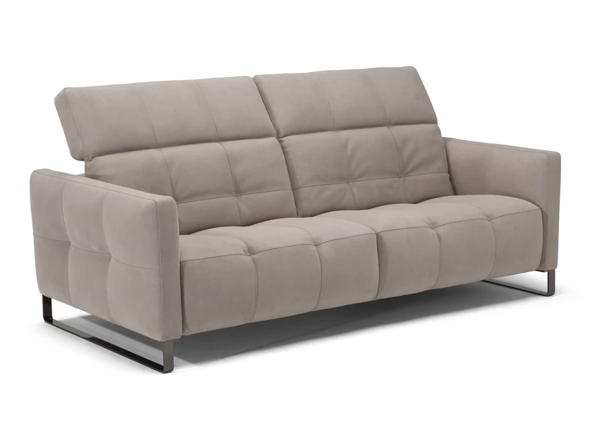 Verstelbare hoofdsteunen Canapé 3-zit Philo 2957 stof greige Natuzzi Italia