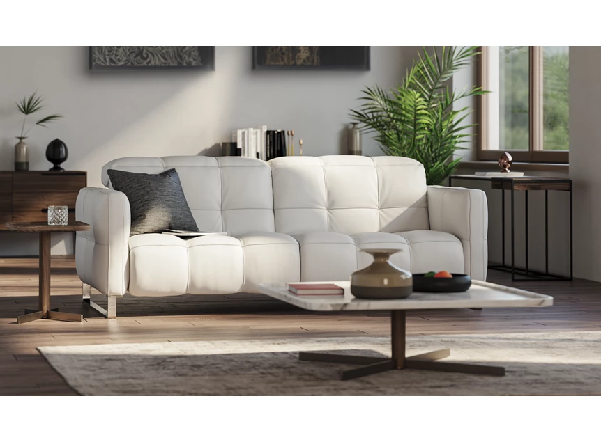 Sfeerfoto Canapé 3-zit Philo 2957 leder wit Natuzzi Italia