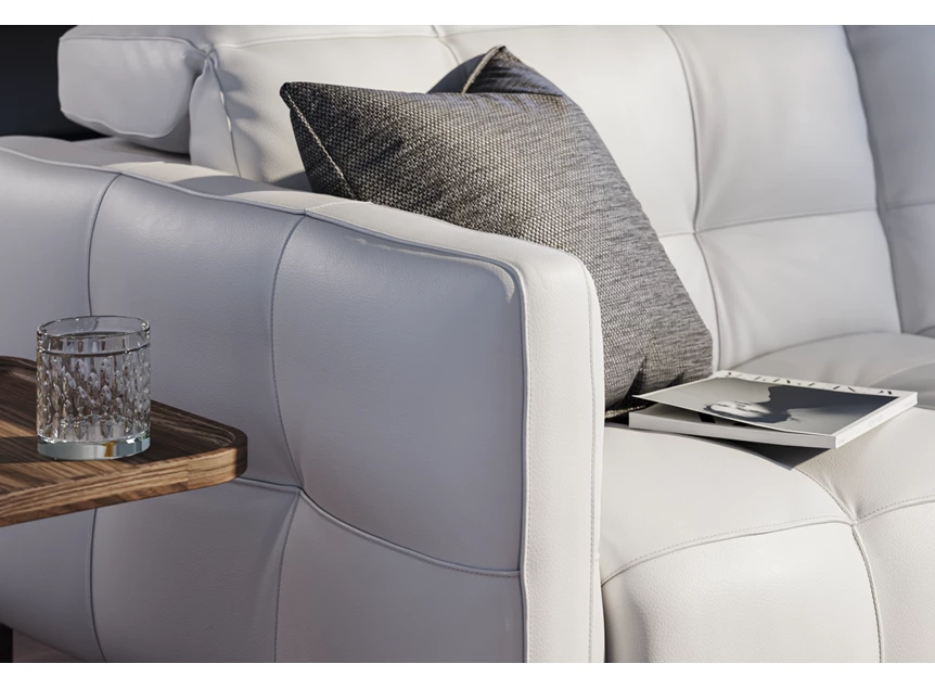 Detail Canapé 3-zit Philo 2957 leder wit Natuzzi Italia