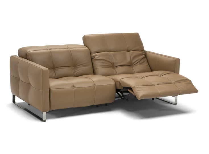 Salon 3-zit Philo 2957 met relaxen leder camel Natuzzi Italia