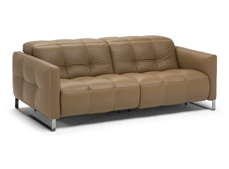 Salon 3-zit Philo 2957 met relaxen leder camel Natuzzi Italia