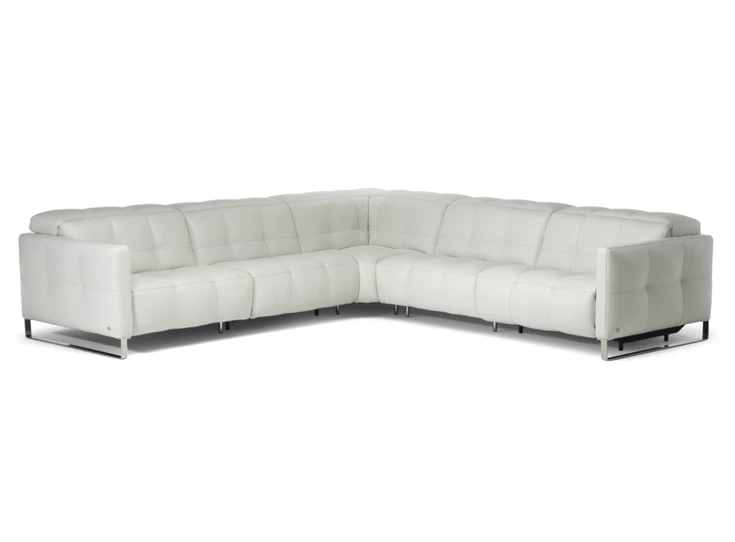 Hoeksalon Philo 2957 leder wit Natuzzi Italia