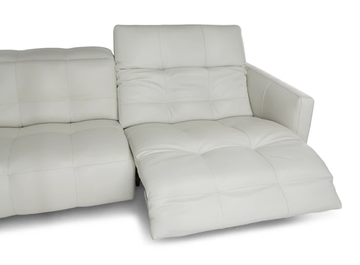 Detail relaxsysteem Hoeksalon Philo 2957 leder wit Natuzzi Italia