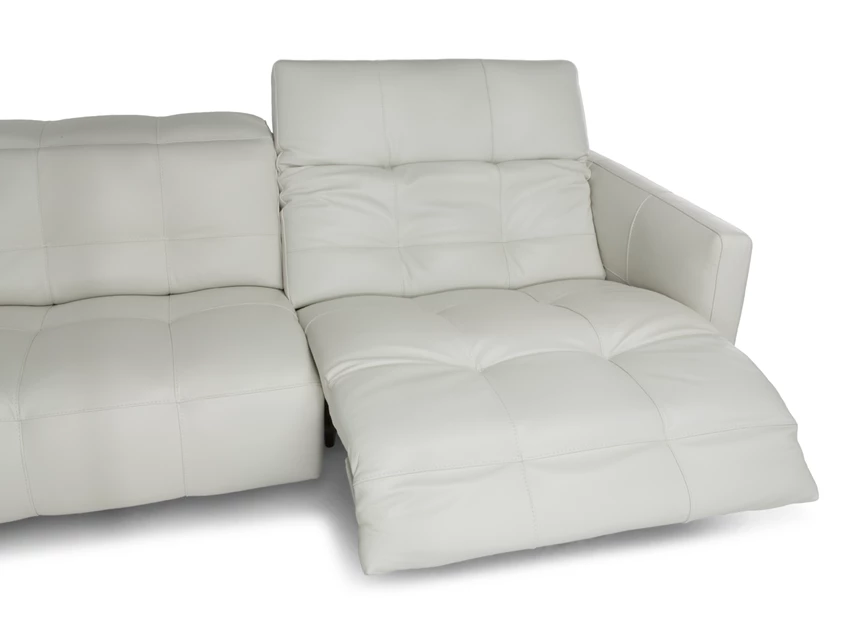 Detail relaxsysteem Hoeksalon Philo 2957 leder wit Natuzzi Italia