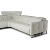 Zijde Hoeksalon Philo 2957 leder wit Natuzzi Italia