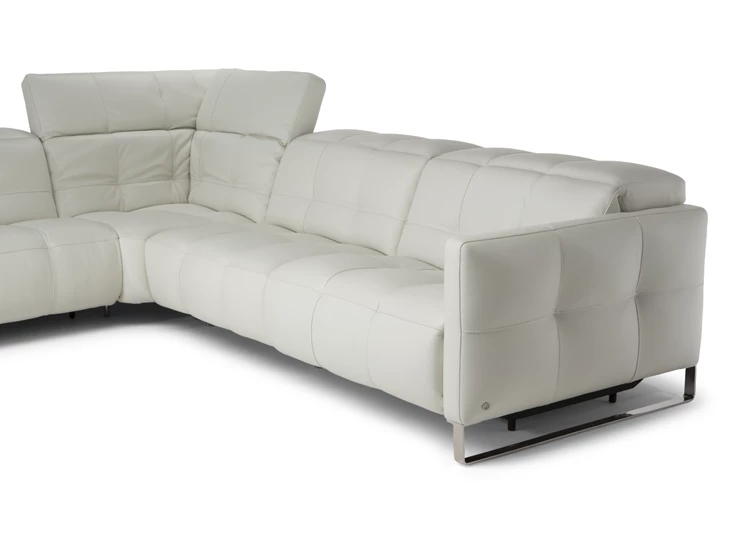 Zijde Hoeksalon Philo 2957 leder wit Natuzzi Italia