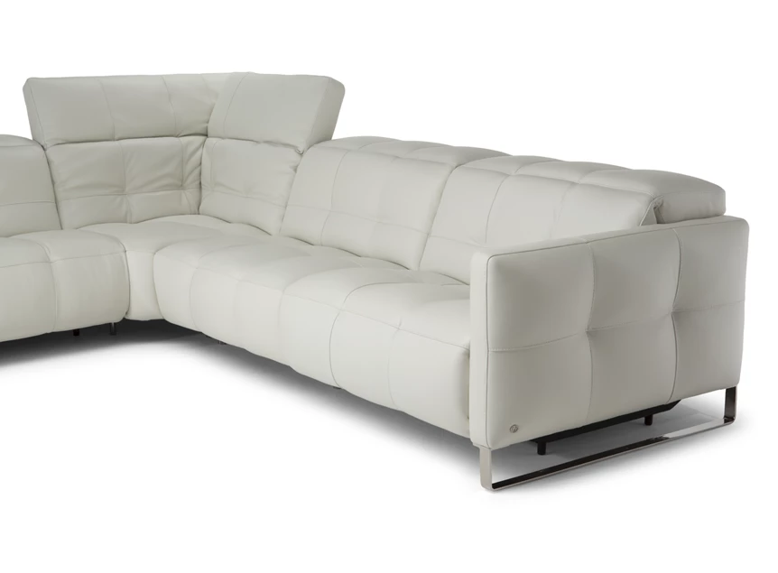 Zijde Hoeksalon Philo 2957 leder wit Natuzzi Italia