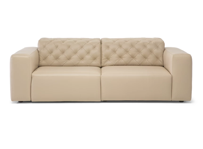 Front Sofa canapé Skyline 3150 leder beige Natuzzi Italia