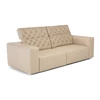 Verstelbare hoofdsteunen Sofa canapé Skyline 3150 leder beige Natuzzi Italia
