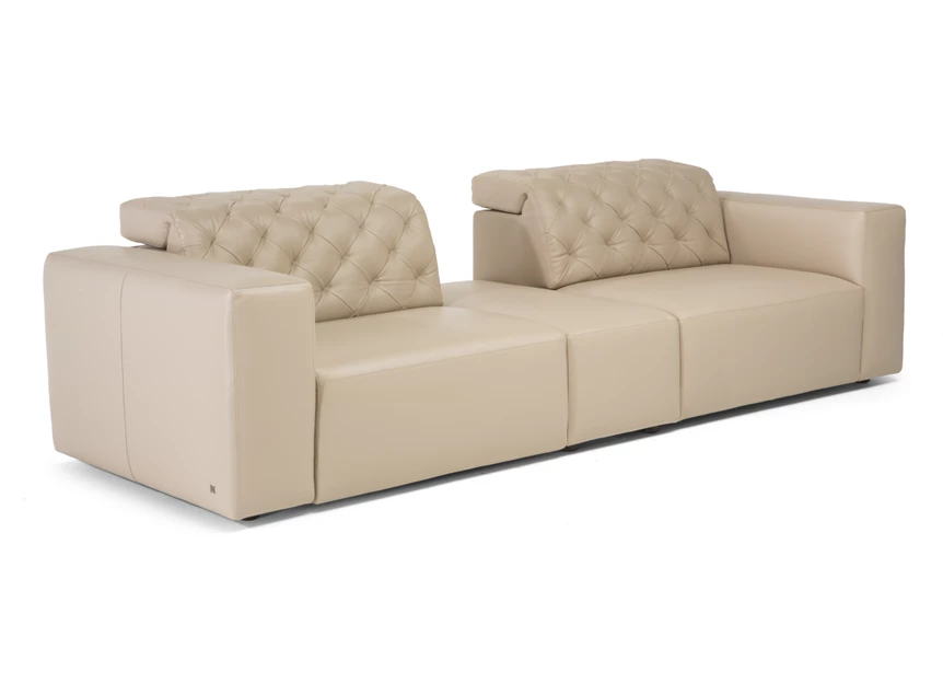 Zetel 3-zit Skyline 3150 leder beige Natuzzi Italia