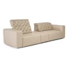 Verstelbare hoofdsteunen Zetel 3-zit Skyline 3150 leder beige Natuzzi Italia