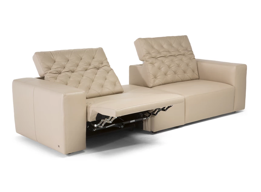 Elektrische relax Zetel 3-zit Skyline 3150 leder beige Natuzzi Italia
