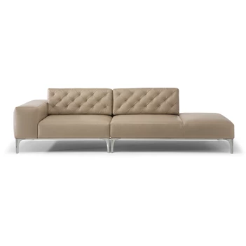 Front Canapé open eiland Skyline 3150 leder beige Natuzzi Italia