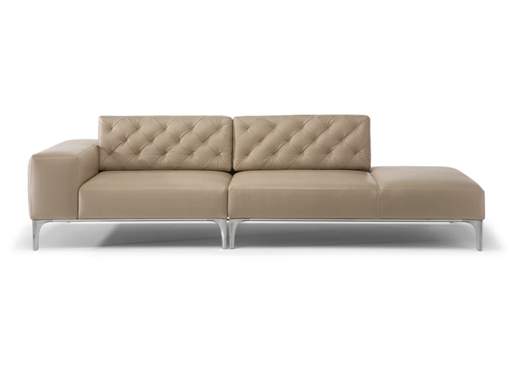 Front Canapé open eiland Skyline 3150 leder beige Natuzzi Italia