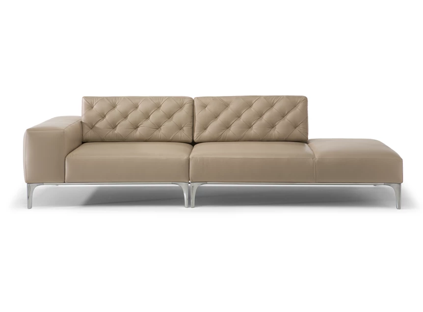 Front Canapé open eiland Skyline 3150 leder beige Natuzzi Italia