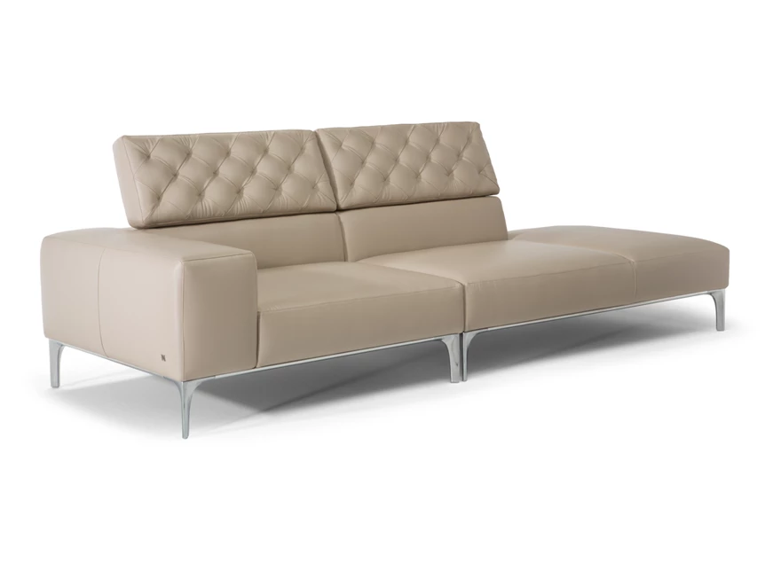 Diepteverstelling Canapé open eiland Skyline 3150 leder beige Natuzzi Italia