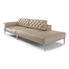 Zijkant Canapé open eiland Skyline 3150 leder beige Natuzzi Italia