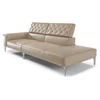 Rugleuning versteld Canapé open eiland Skyline 3150 leder beige Natuzzi Italia
