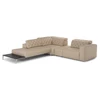 Hoekzetel Skyline 3150 open eiland leder beige Natuzzi Italia