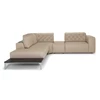 Front Hoekzetel Skyline 3150 open eiland leder beige Natuzzi Italia