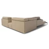 Achterkant Hoekzetel Skyline 3150 open eiland leder beige Natuzzi Italia