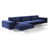 Zetel Skyline 3150 met longchair stof blauw Natuzzi Italia