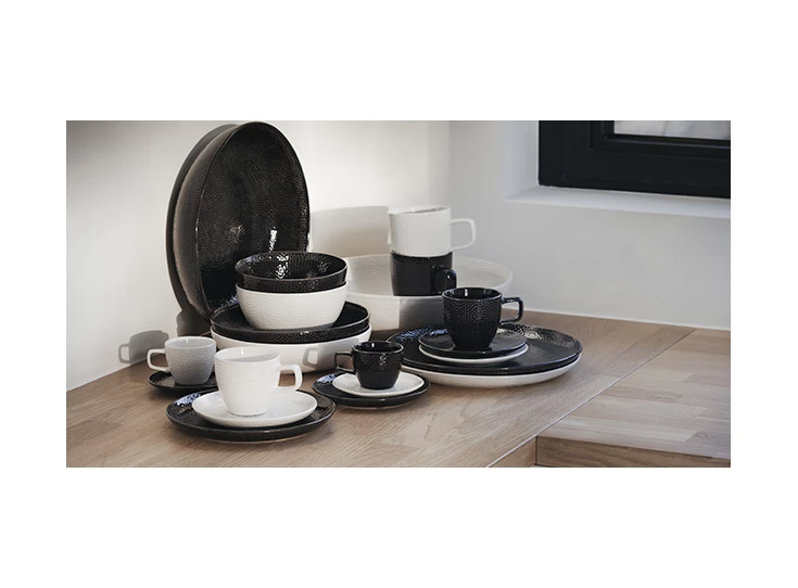 Mielo- diep bord- Ø21,5xh5cm- zwart