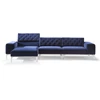 Diepteverstelling Zetel Skyline 3150 met longchair stof blauw Natuzzi Italia
