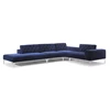 Hoeksalon Skyline 3150 open eiland stof blauw Natuzzi Italia