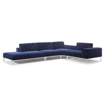 Hoeksalon Skyline 3150 open eiland stof blauw Natuzzi Italia