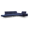 Diepteverstelling Hoeksalon Skyline 3150 open eiland stof blauw Natuzzi Italia