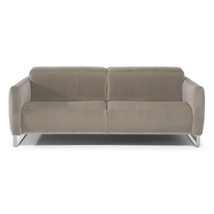 Front Sofa zetel 3-zit Sophy 3233 stof fluweel taupe Natuzzi Italia