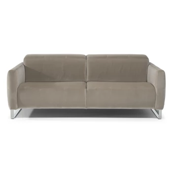 Front Sofa zetel 3-zit Sophy 3233 stof fluweel taupe Natuzzi Italia