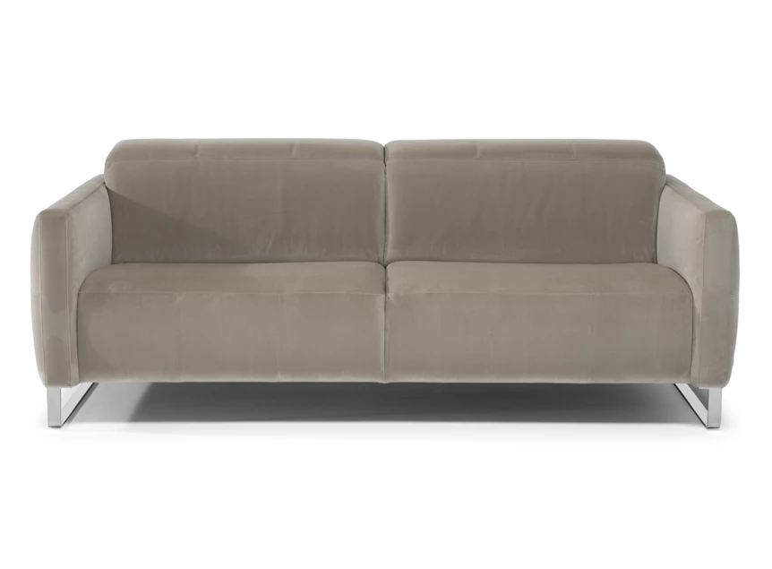 Front Sofa zetel 3-zit Sophy 3233 stof fluweel taupe Natuzzi Italia