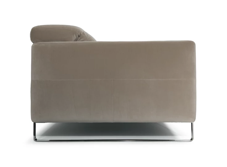 Zijkant Sofa zetel 3-zit Sophy 3233 stof fluweel taupe Natuzzi Italia