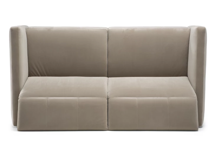 Bovenkant Sofa zetel 3-zit Sophy 3233 stof fluweel taupe Natuzzi Italia