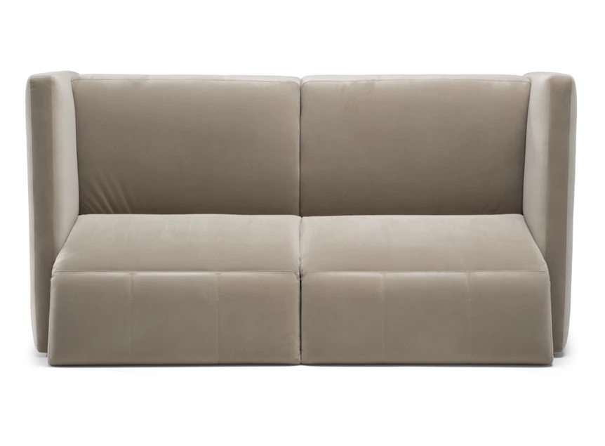 Bovenkant Sofa zetel 3-zit Sophy 3233 stof fluweel taupe Natuzzi Italia