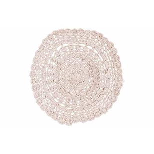 Crochet placemat- wit- Ø35- katoen