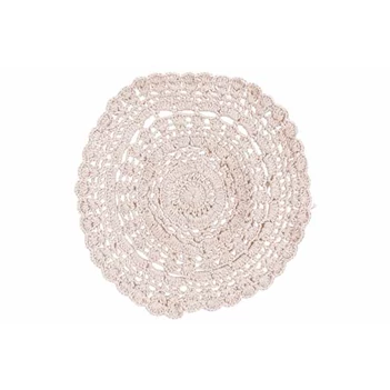 Crochet placemat- wit- Ø35- katoen