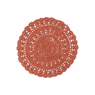 Crochet placemat- oud roze- Ø35cm- katoen
